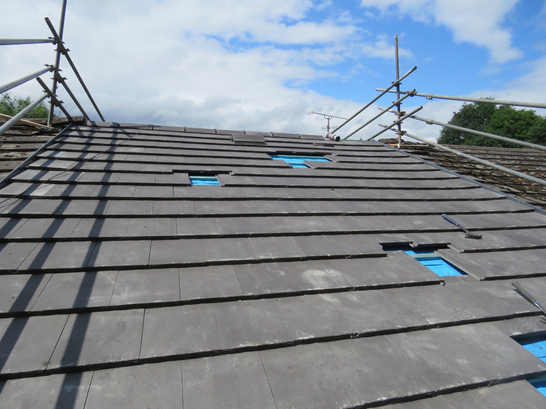 Natural slate roof repair in Polzeath