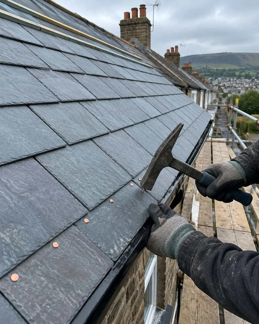 Slate roofing in Polzeath